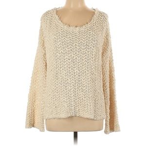 FREE PEOPLE textured pullover sweater top size small -relaxed fit